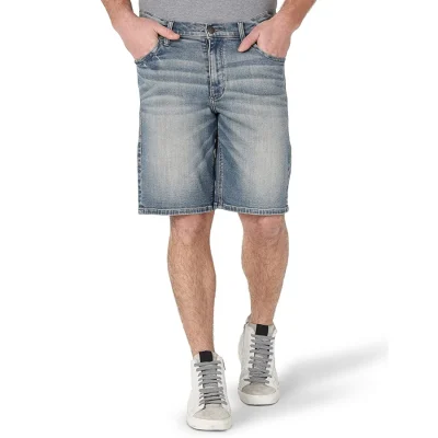 Acc25c1d5e07c4352b077892110c35bf3I.webp Hip Hop Baggy Fit Short Length Denim Pants Men Straight Leg Washed Jeans Shorts Pants for Men Casual Wear Denim Shorts for Men