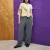 Custom Wholesale Low Waist Hip Hop Women's Track Cotton Trousers Baggy Sweat Pants with Pipings Women Straight Leg Pants