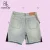 Y2K Retro Patchwork Denim Shorts Men Harajuku Hip Hop Blue Baggy Denim Casual Knee Length Shorts