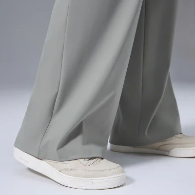 Fashion Women's Straight Leg Pants Soft Stretchy Comfortable Sports Casual Pants Elastic Waist Loose Fit Trousers