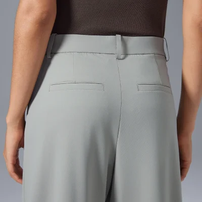Fashion Women's Straight Leg Pants Soft Stretchy Comfortable Sports Casual Pants Elastic Waist Loose Fit Trousers