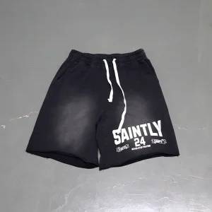 H7a1b69ad46db4f16b1a5039eda22311dq.webp custom shorts with logo streetwear black wholesale french terry vintage acid wash sun faded shorts