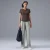 Fashion Women's Straight Leg Pants Soft Stretchy Comfortable Sports Casual Pants Elastic Waist Loose Fit Trousers