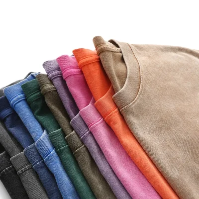 DTG Printing Blank Tee Shirt Pure Cotton Faded T Shirt