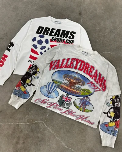 Custom Streetwear Oversized Rugby Jersey Shirts Cropped Fit Boxy Screen Printing Embroidery Man Knitted Cotton Polo Long Sleeve