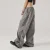 High Quality Wholesale Custom Logo 100% Nylon Unisex Activewear Quick Dry Parachute Striped Baggy Wide Leg Pants for Men Women
