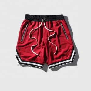 S602a48955bfa4d8a8234b499fe65ce04M.webp Custom Men's High Quality Zipper Pocket Mesh Shorts Summer Gym Sports Shorts Breathable Blank Mesh Shorts for Men